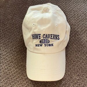 Prairie Mountain Howe Caverns Cream Baseball Cap OSFM 100% Cotton